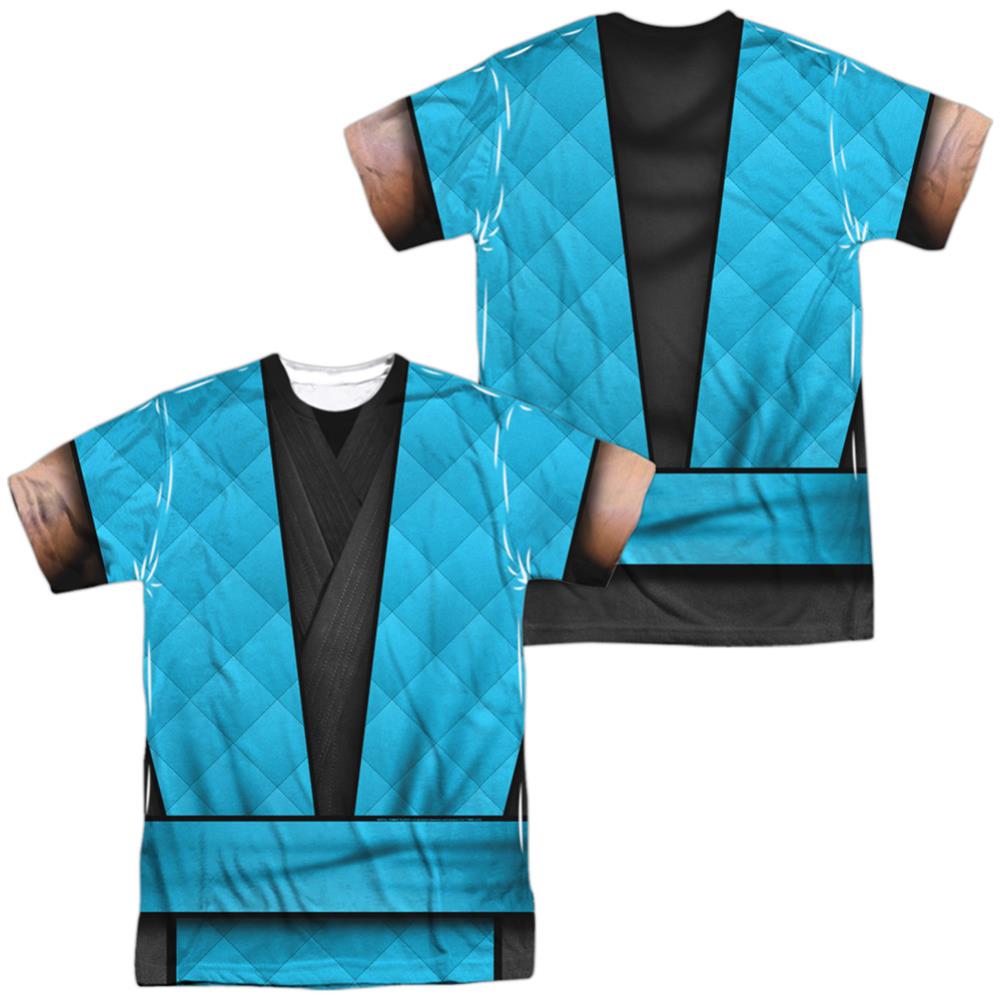 Mortal Kombat Klassic Sub Zero Outfit Men's Regular Fit Polyester Short-Sleeve T-Shirt