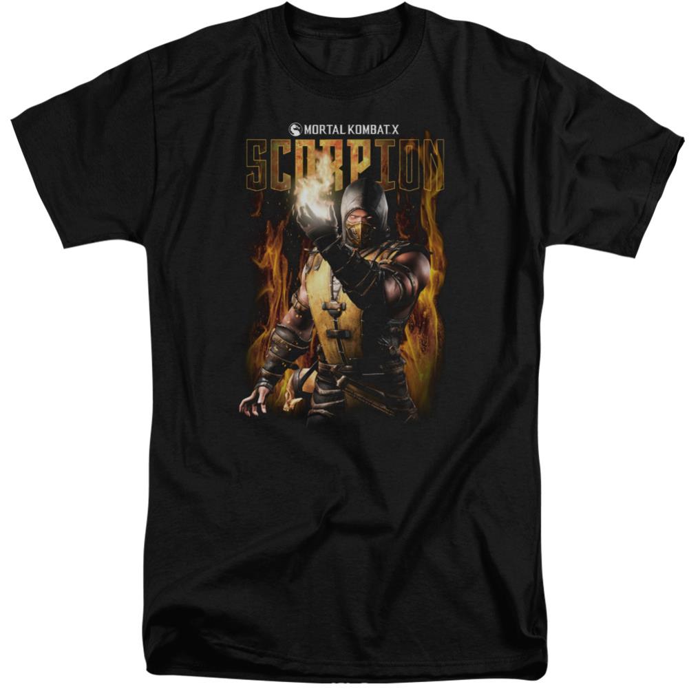 Mortal Kombat Scorpion Men's 18/1 Tall Cotton Short-Sleeve T-Shirt