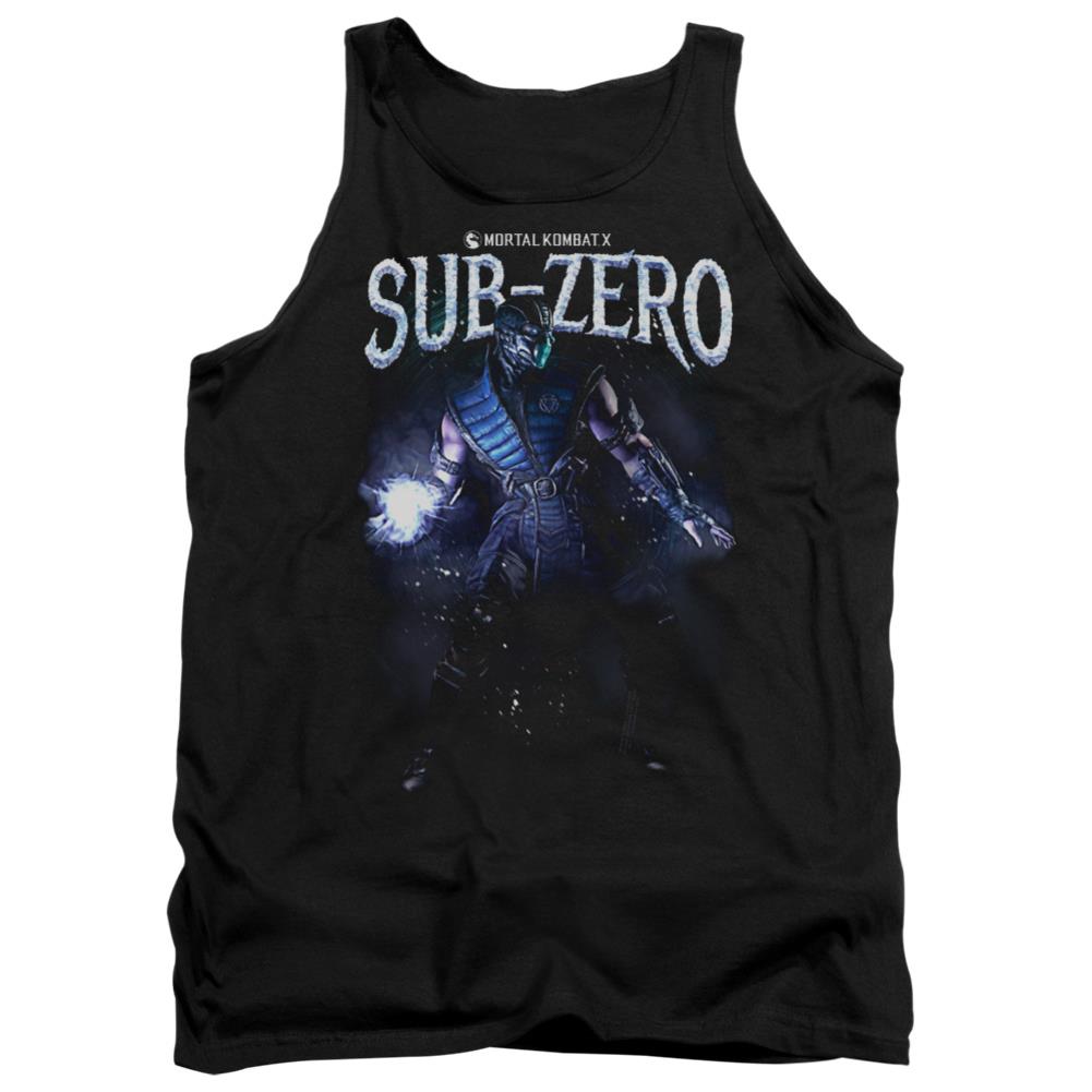 Mortal Kombat Sub-Zero Men's 18/1 Cotton Tank Top