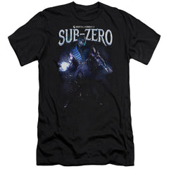 Mortal Kombat Sub-Zero Men's Ultra-Soft 30/1 Cotton Slim Short-Sleeve T-Shirt