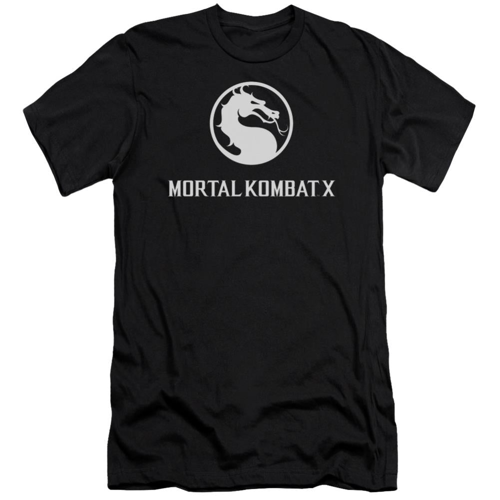Mortal Kombat X Dragon Logo Men's Ultra-Soft 30/1 Cotton Slim Short-Sleeve T-Shirt