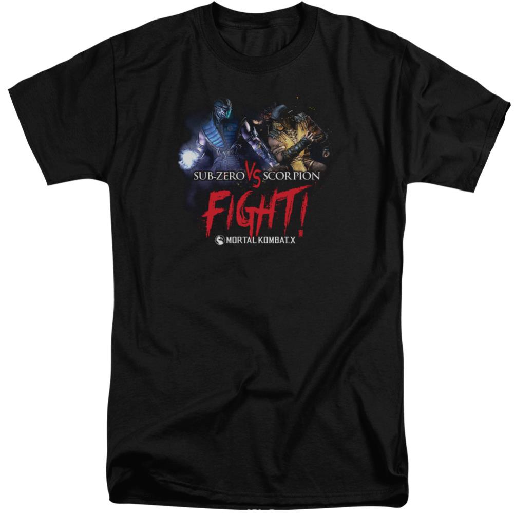 Mortal Kombat X Fight Men's 18/1 Tall Cotton Short-Sleeve T-Shirt