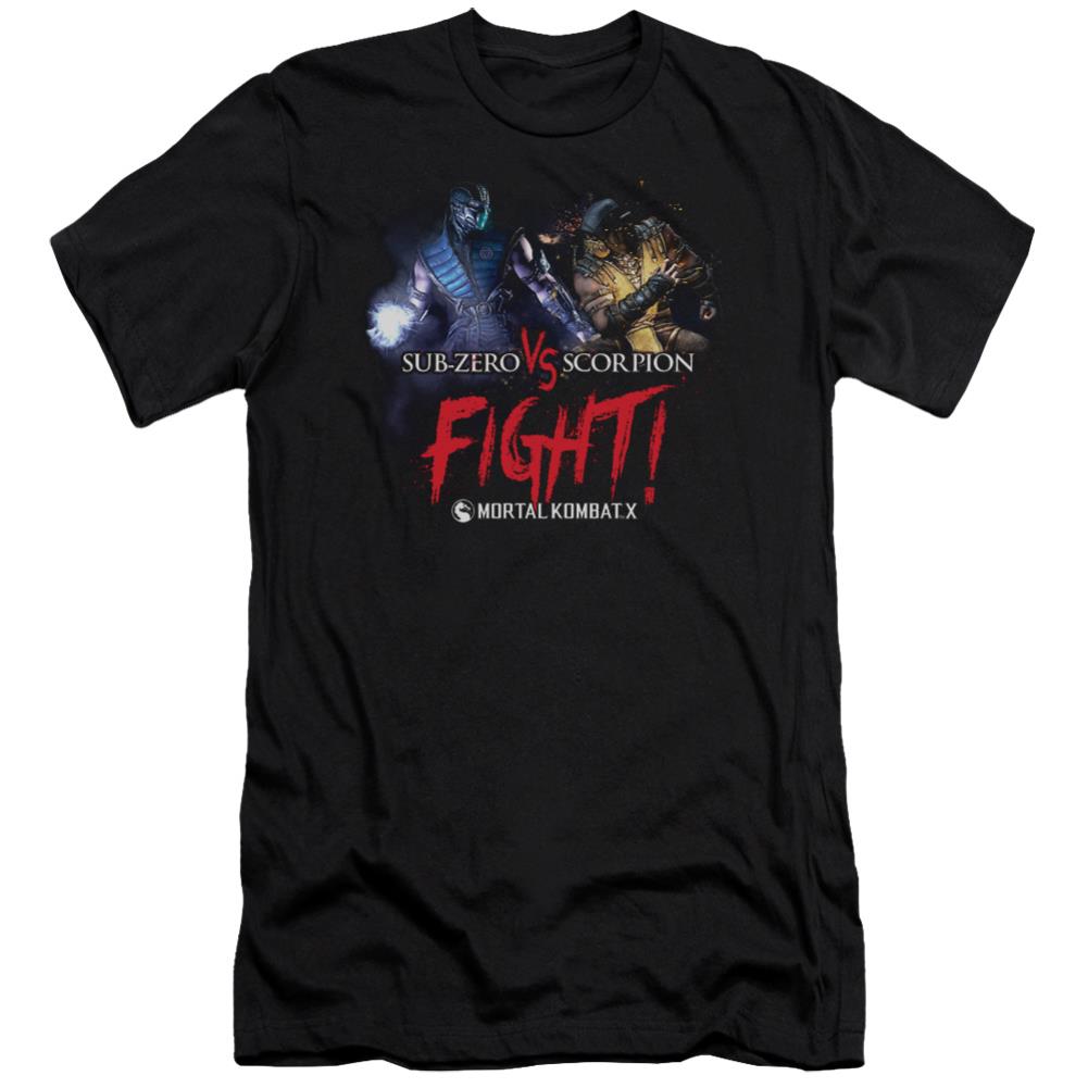 Mortal Kombat X Fight Men's Ultra-Soft 30/1 Cotton Slim Short-Sleeve T-Shirt