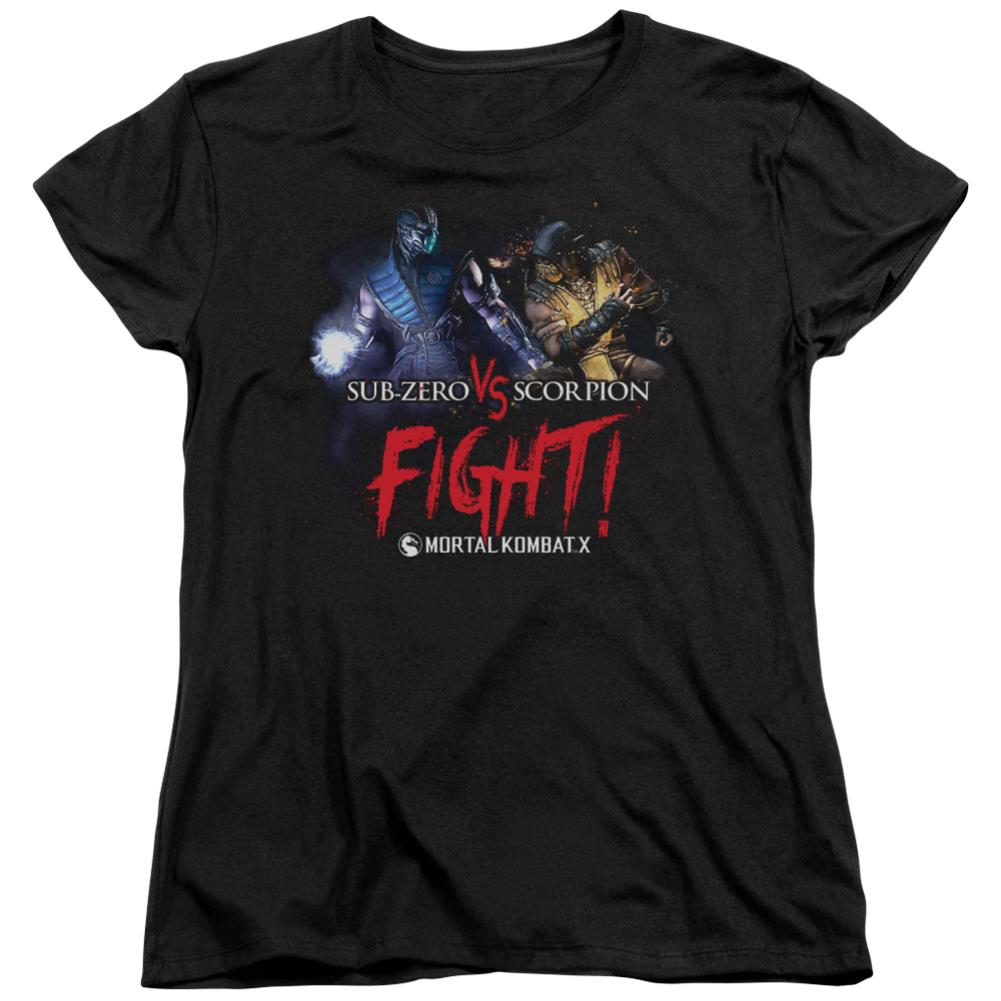 Mortal Kombat X Fight Women's 18/1 Cotton Short-Sleeve T-Shirt