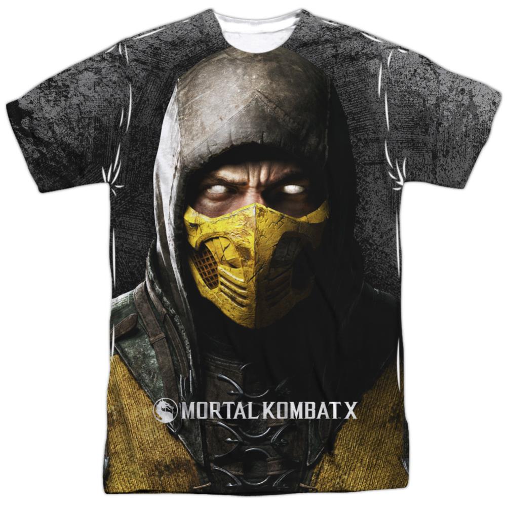 Mortal Kombat X Finish Him Men's Regular Fit Polyester Short-Sleeve T-Shirt
