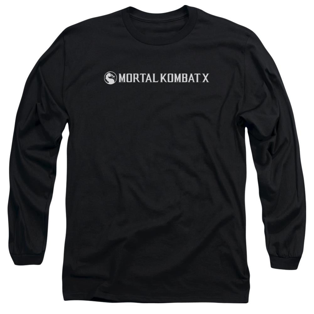 Mortal Kombat X Horizontal Logo Men's 18/1 Cotton Long-Sleeve T-Shirt