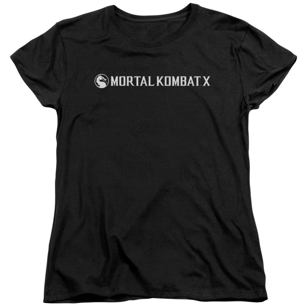Mortal Kombat X Horizontal Logo Women's 18/1 Cotton Short-Sleeve T-Shirt