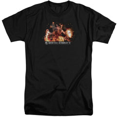 Mortal Kombat X Scorpio Flames Men's 18/1 Tall Cotton Short-Sleeve T-Shirt