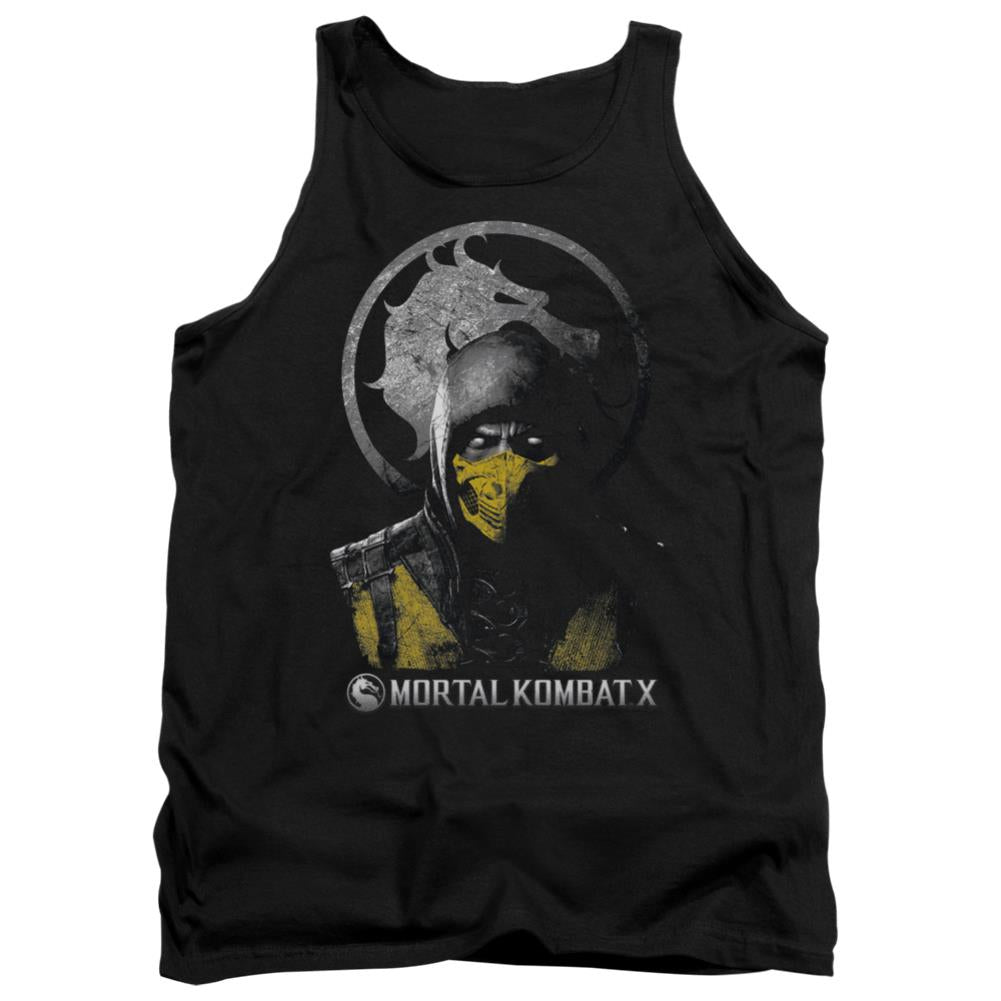 Mortal Kombat X Scorpion Bust Men's 18/1 Cotton Tank Top