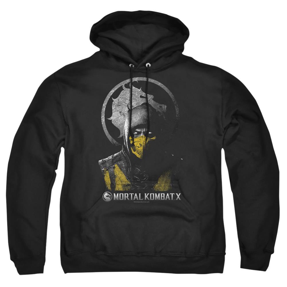 Mortal Kombat X Scorpion Bust Men's Pull-Over 75 25 Poly Hoodie