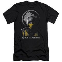 Mortal Kombat X Scorpion Bust Men's Ultra-Soft 30/1 Cotton Slim Short-Sleeve T-Shirt