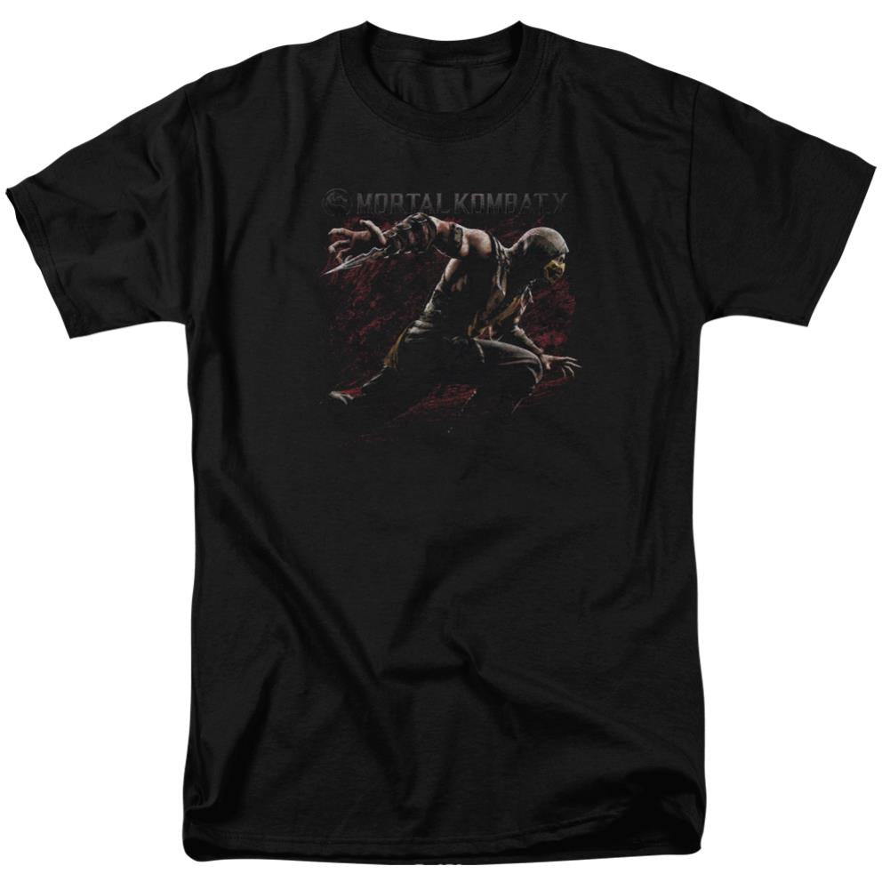 Mortal Kombat X Scorpion Lunge Men's 18/1 Cotton Short-Sleeve T-Shirt
