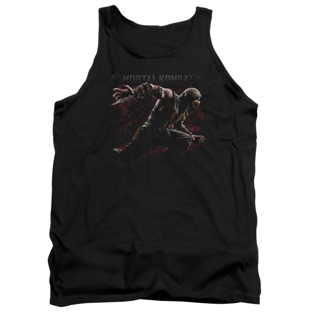 Mortal Kombat X Scorpion Lunge Men's 18/1 Cotton Tank Top