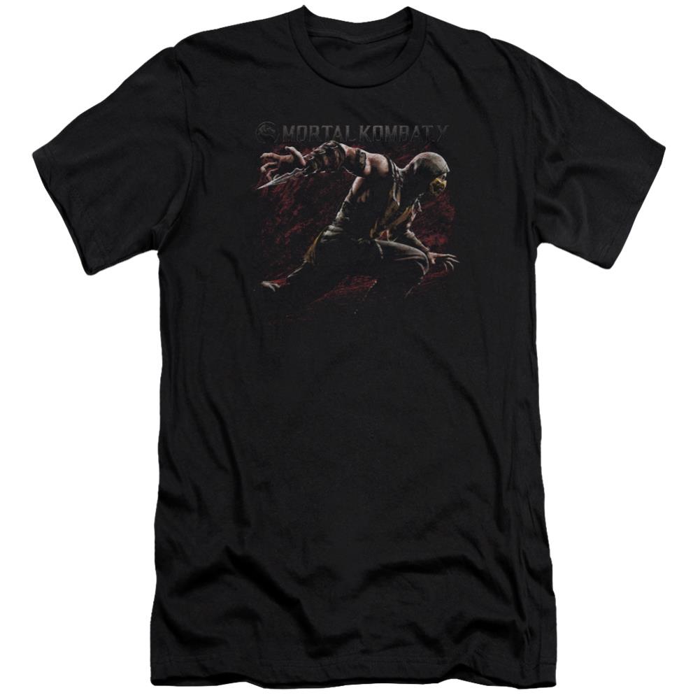 Mortal Kombat X Scorpion Lunge Men's Ultra-Soft 30/1 Cotton Slim Short-Sleeve T-Shirt