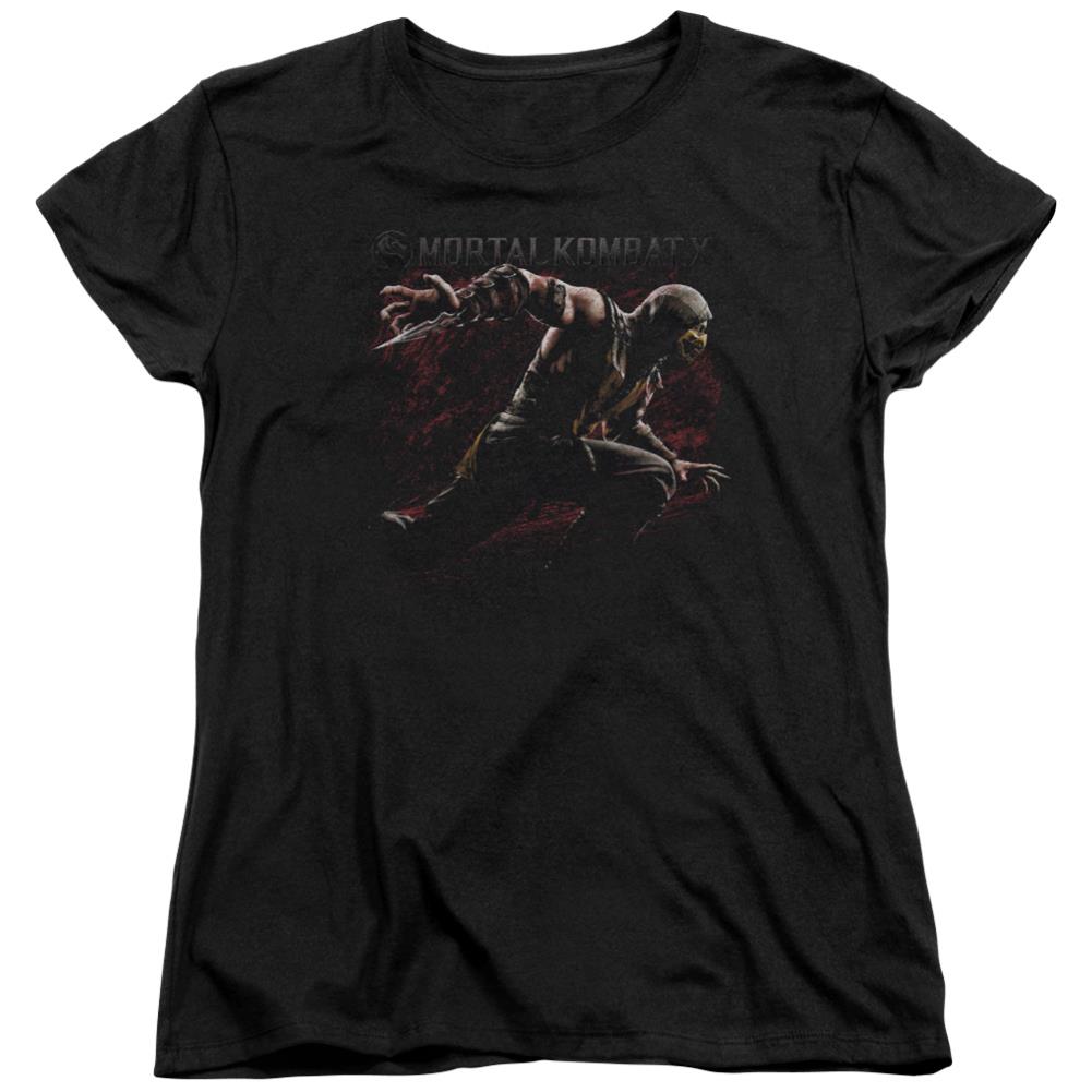 Mortal Kombat X Scorpion Lunge Women's 18/1 Cotton Short-Sleeve T-Shirt