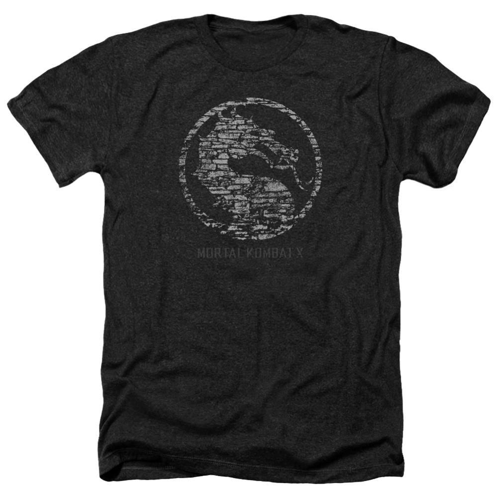 Mortal Kombat X Stone Seal Men's 30/1 Heather 60 40 Poly Short-Sleeve T-Shirt