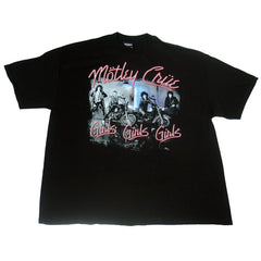 Motley Crue Men's 2004 Girls Girls Girls Album Art Black T-Shirt