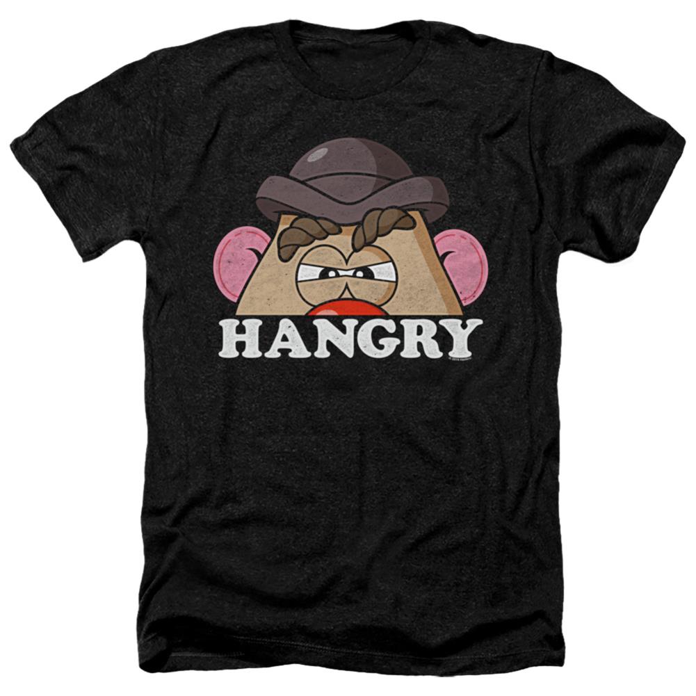Mr. Potato Head Hangry Men's 30/1 Heather 60 40 Poly Short-Sleeve T-Shirt