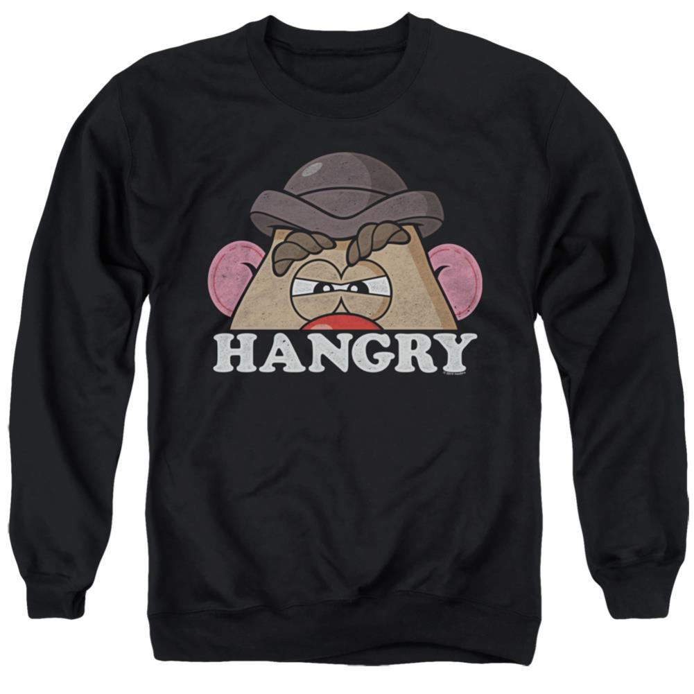Mr. Potato Head Hangry Men's Crewneck 50 50 Poly Long-Sleeve T-Shirt