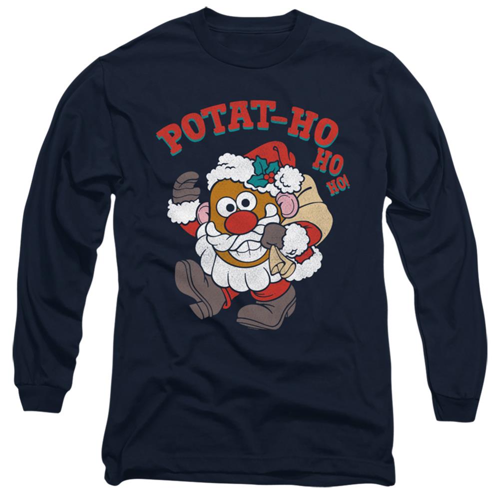 Mr. Potato Head Ho Ho Ho Men's 18/1 Cotton Long-Sleeve T-Shirt