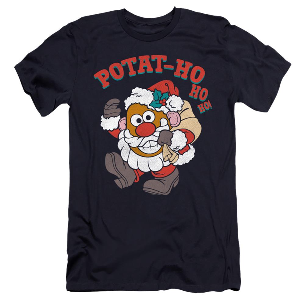 Mr. Potato Head Ho Ho Ho Men's Ultra-Soft 30/1 Cotton Slim Short-Sleeve T-Shirt