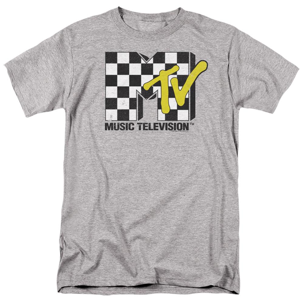 MTV Checker Board Logo Men's 18/1 Cotton Short-Sleeve T-Shirt