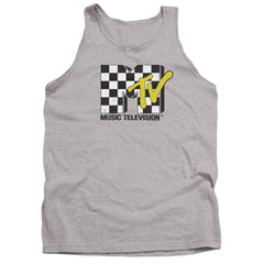 MTV Checker Board Logo Men's 18/1 Cotton Tank Top