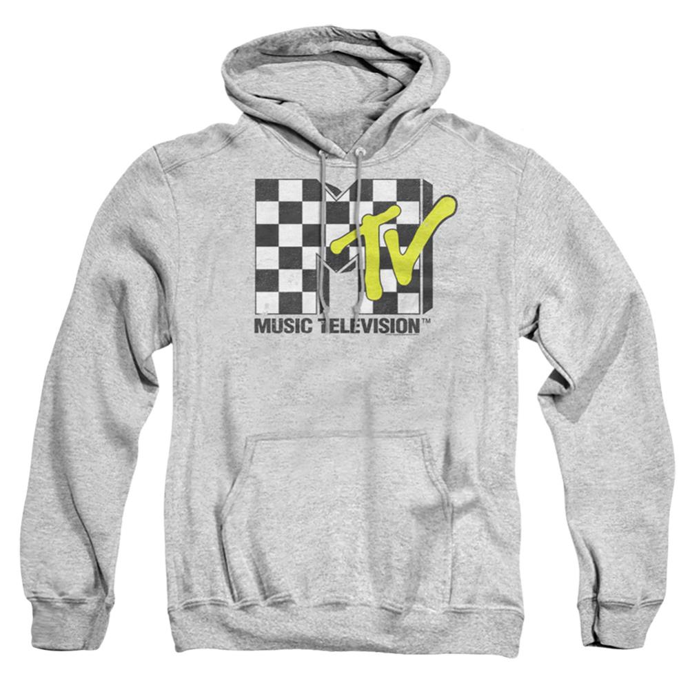 MTV Checker Board Logo Men's Pull-Over 75 25 Poly Hoodie