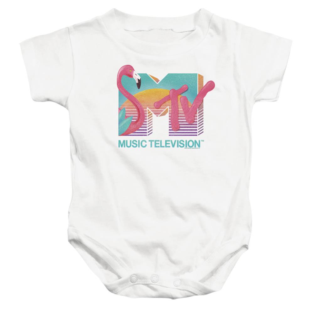 MTV Flamingo Logo Infant's Cotton SS Snapsuit