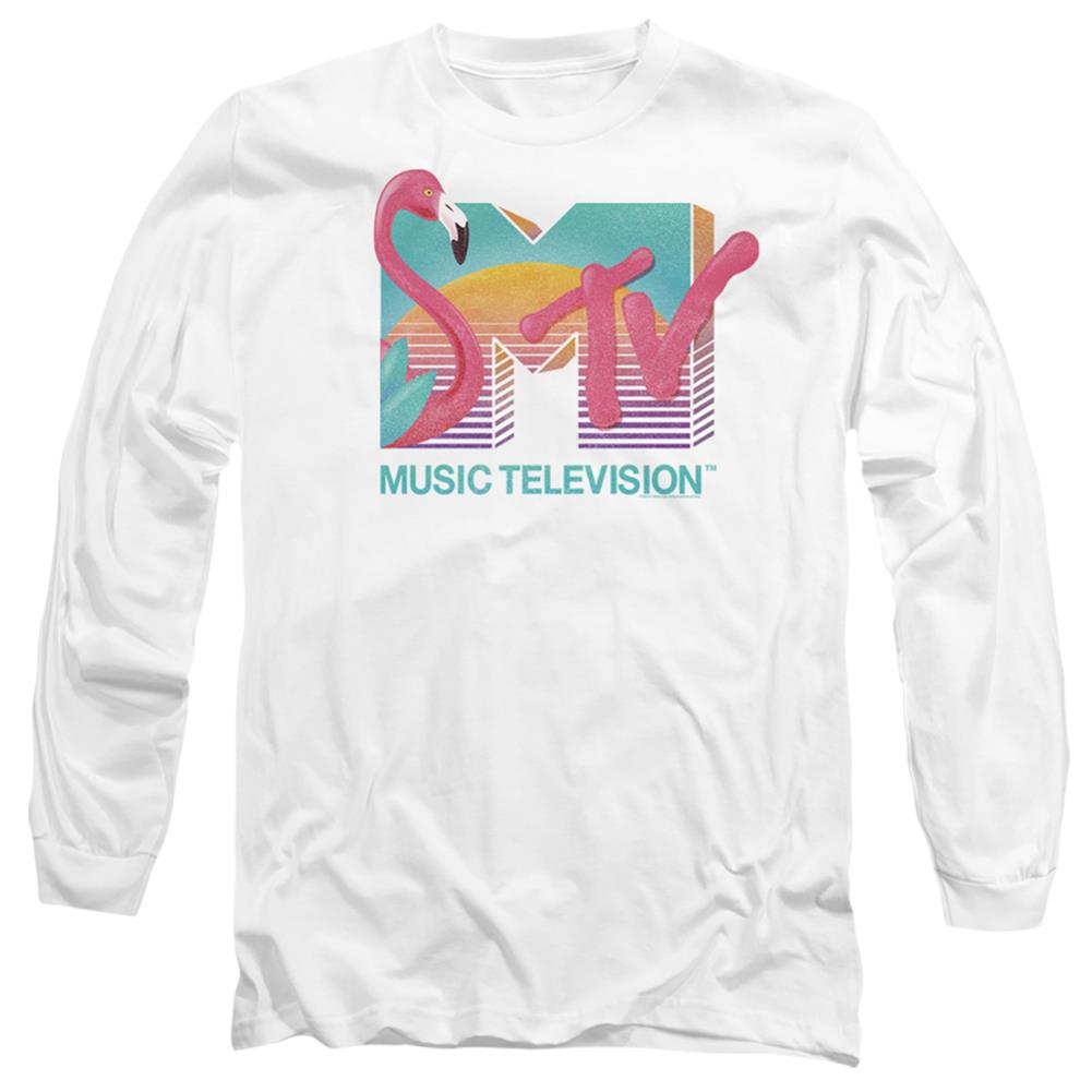 MTV Flamingo Logo Men's 18/1 Cotton Long-Sleeve T-Shirt