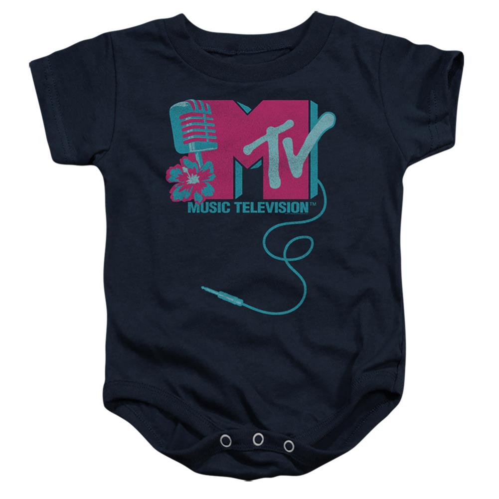 MTV Microphone Logo Infant's Cotton SS Snapsuit