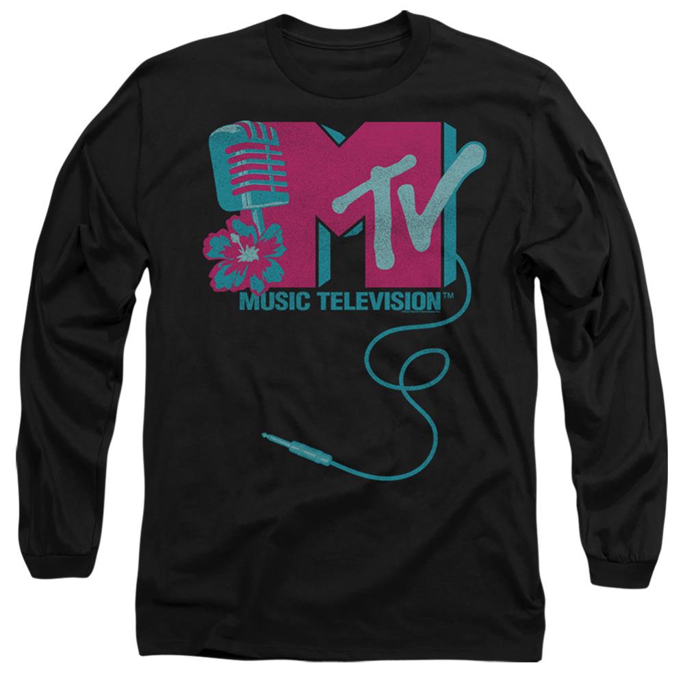 MTV Microphone Logo Men's 18/1 Cotton Long-Sleeve T-Shirt