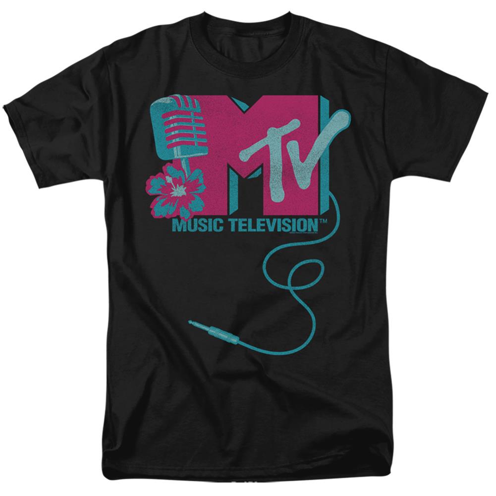 MTV Microphone Logo Men's 18/1 Cotton Short-Sleeve T-Shirt