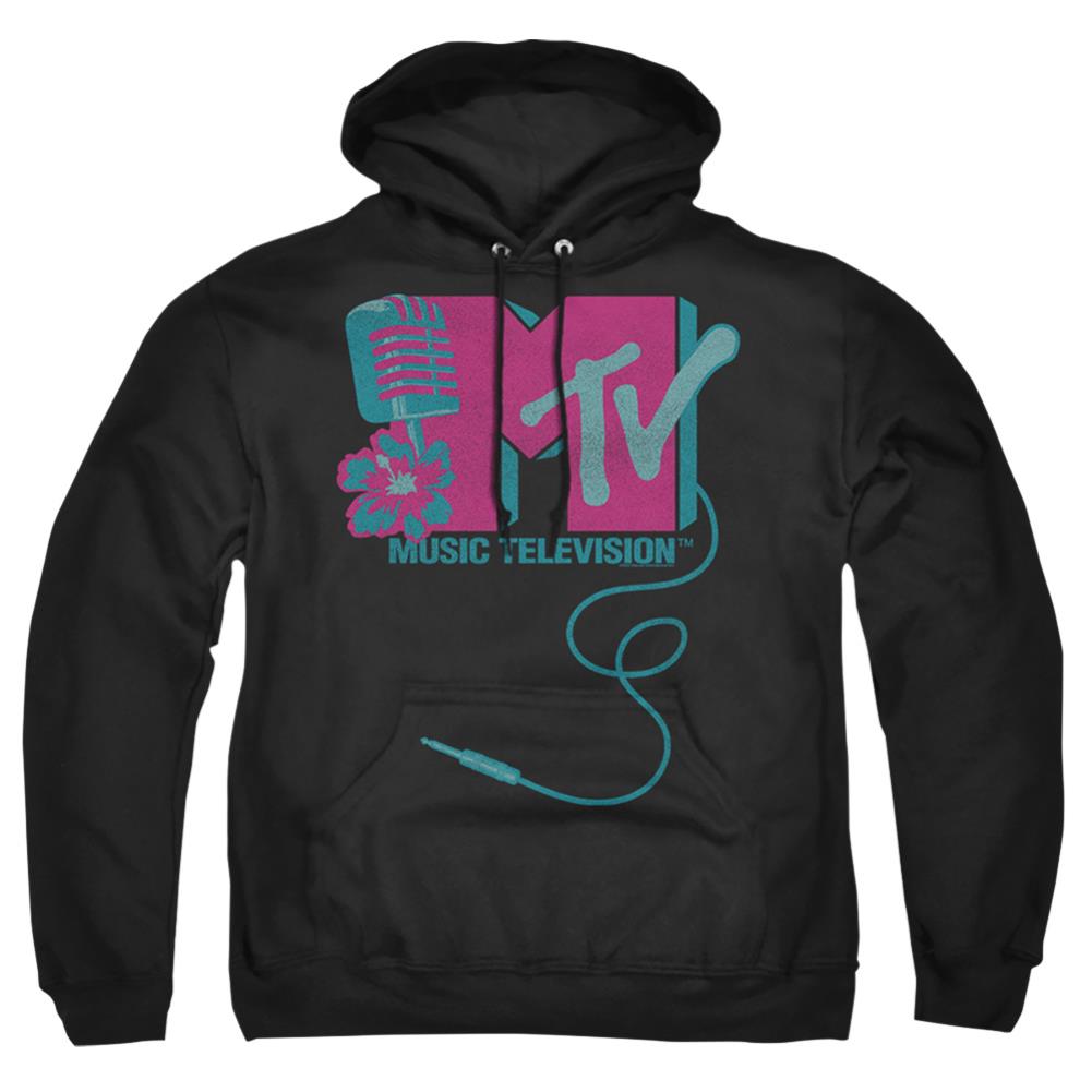 MTV Microphone Logo Men's Pull-Over 75 25 Poly Hoodie