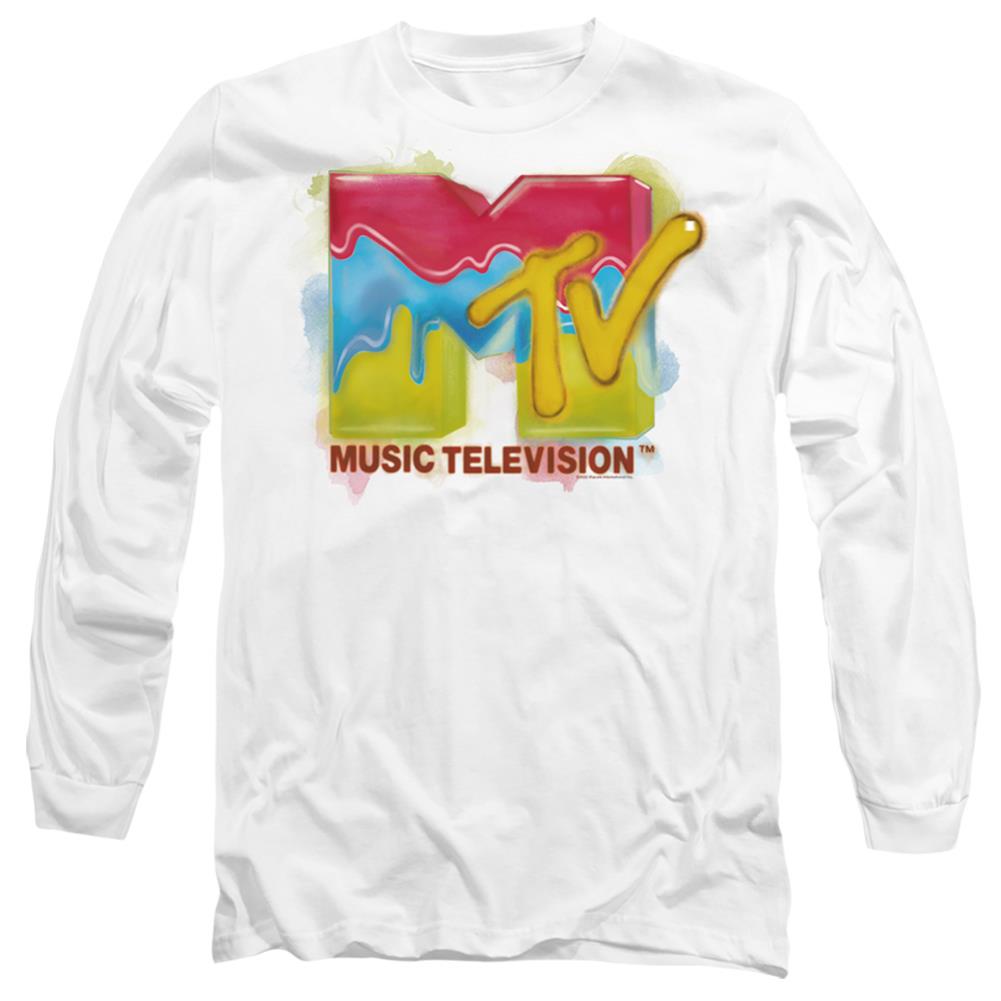 MTV Paint Logo Men's 18/1 Cotton Long-Sleeve T-Shirt