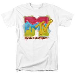 MTV Paint Logo Men's 18/1 Cotton Short-Sleeve T-Shirt