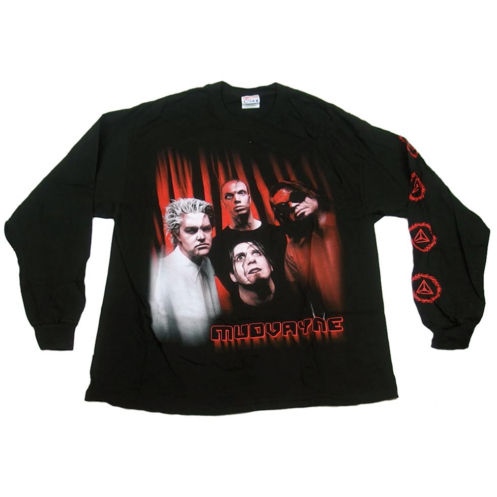 Mudvayne Band Photo Pyramid Long-Sleeve Men's Black T-Shirt