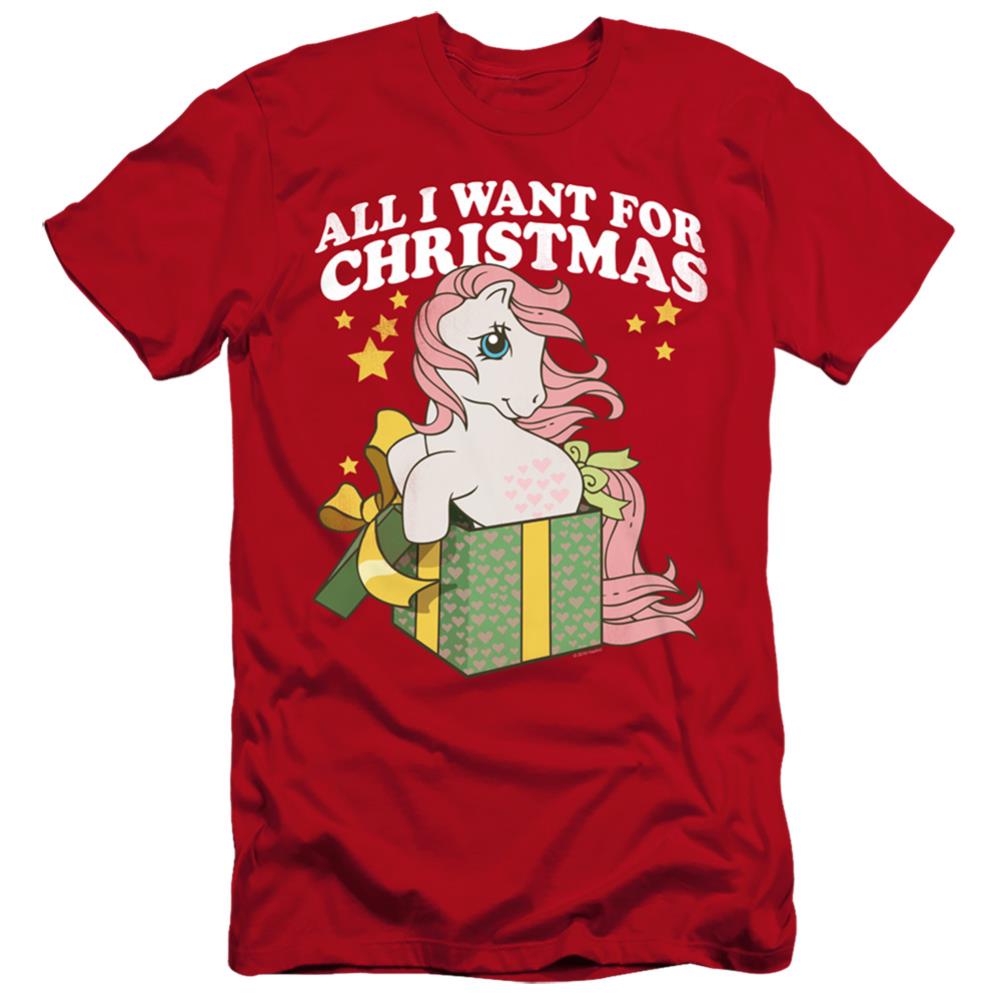 My Little Pony All I Want Men's Ultra-Soft 30/1 Cotton Slim Short-Sleeve T-Shirt