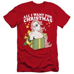 My Little Pony All I Want Men's Ultra-Soft 30/1 Cotton Slim Short-Sleeve T-Shirt