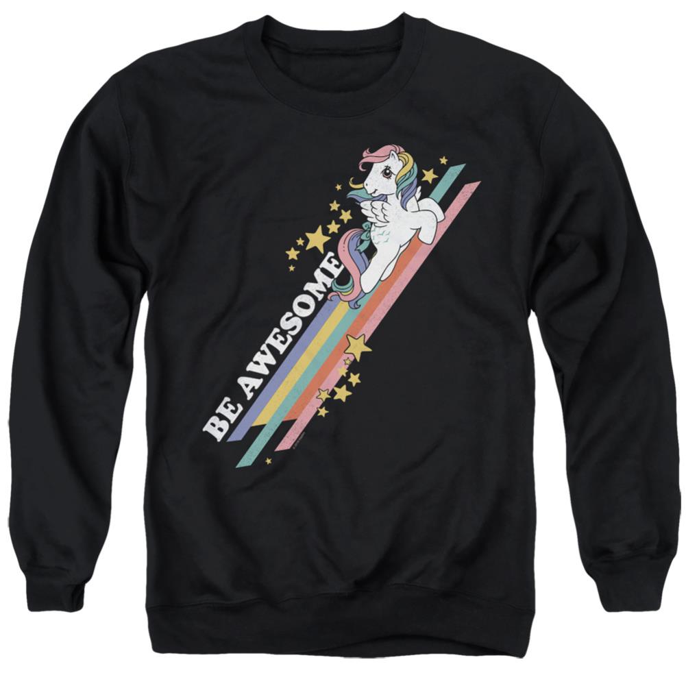 My Little Pony Be Awesome Men's Crewneck 50 50 Poly Long-Sleeve T-Shirt