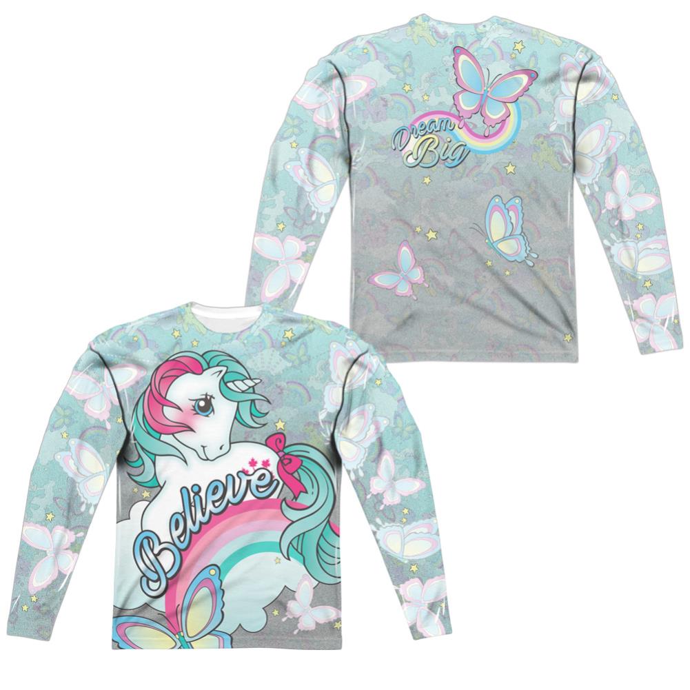 My Little Pony Believe In Dreams (Front/Back Print) Men's Regular Fit Polyester Long-Sleeve T-Shirt