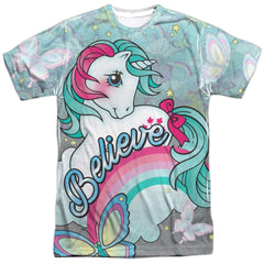 My Little Pony Believe In Dreams Men's Regular Fit Polyester Short-Sleeve T-Shirt