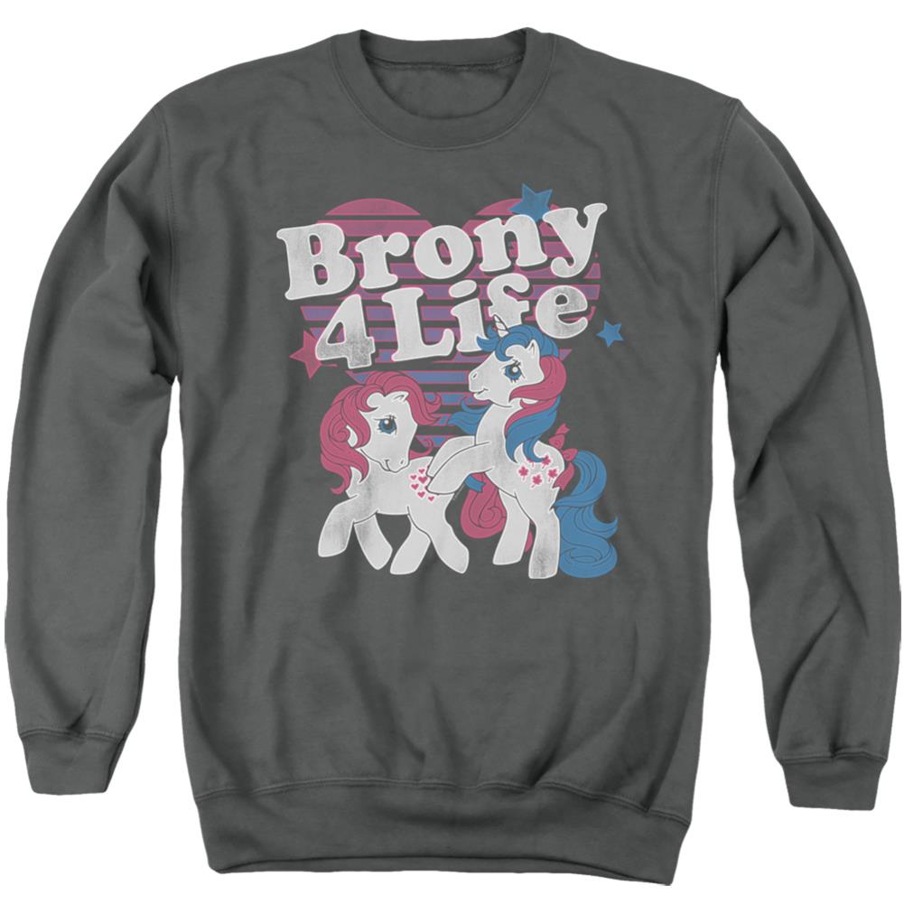 My Little Pony Brony 4 Life Men's Crewneck 50 50 Poly Long-Sleeve T-Shirt