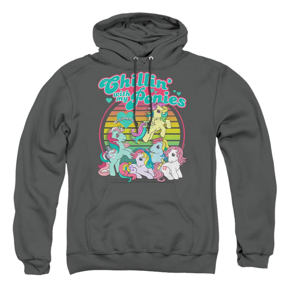 My Little Pony Chillin With My Ponies Men's Pull-Over 75 25 Poly Hoodie