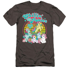 My Little Pony Chillin With My Ponies Men's Ultra-Soft 30/1 Cotton Slim Short-Sleeve T-Shirt