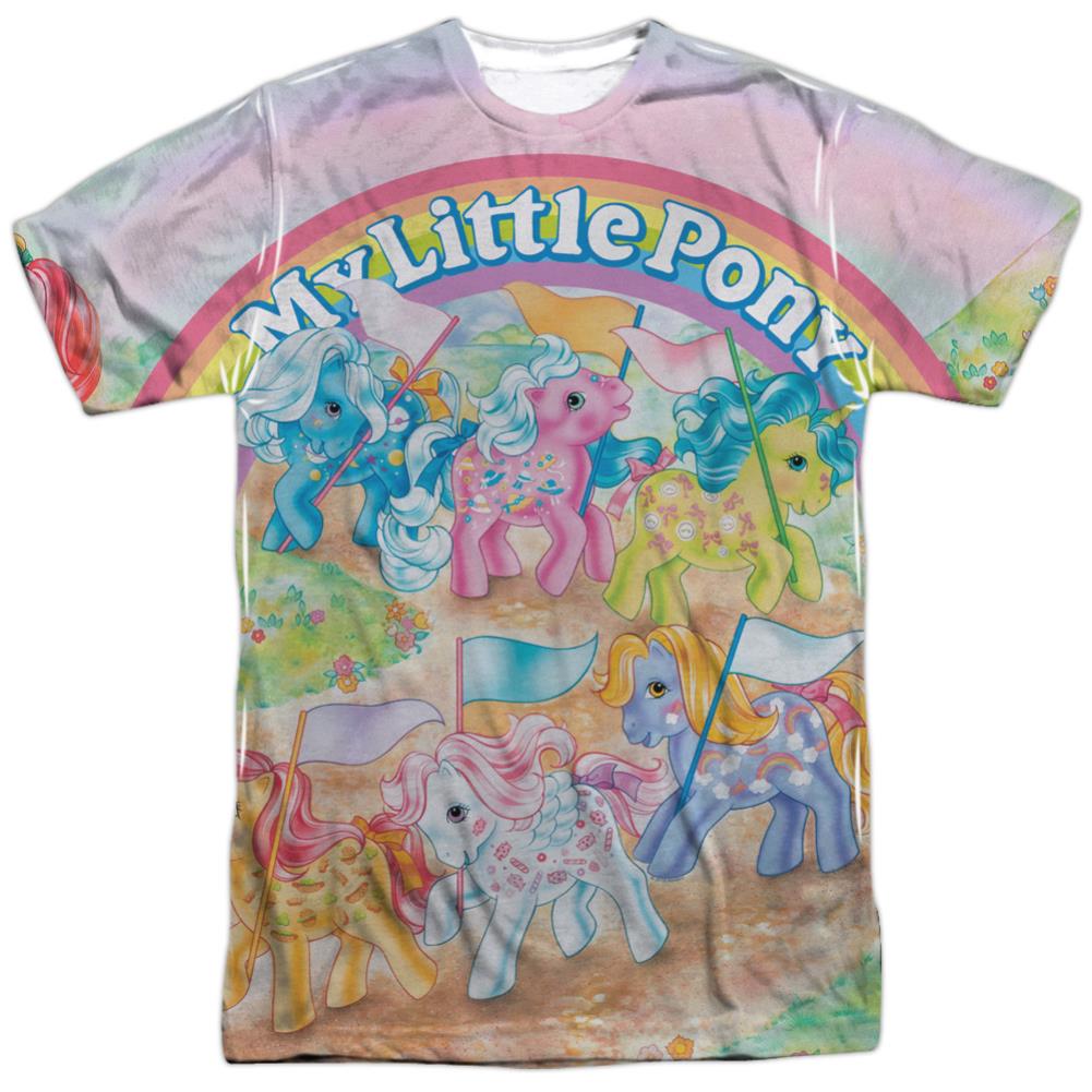 My Little Pony Classic Ponies Men's Regular Fit Polyester Short-Sleeve T-Shirt