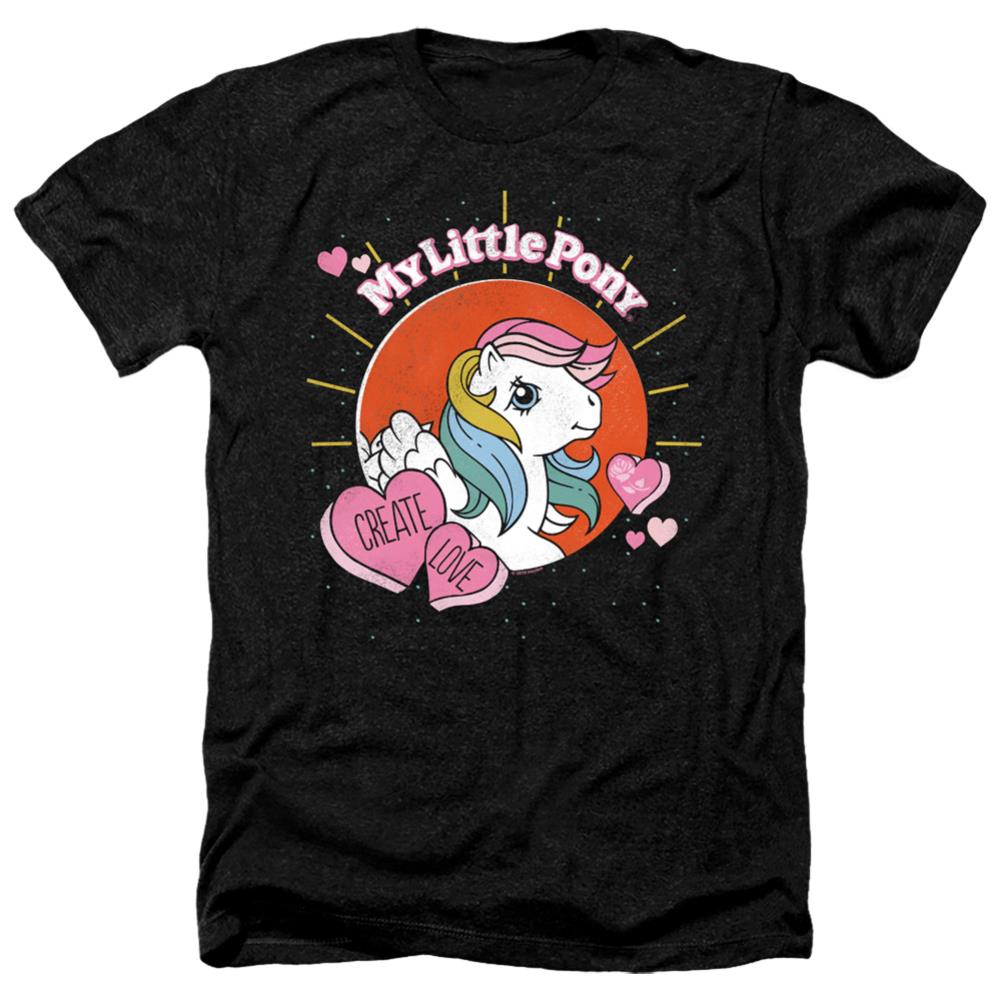 My Little Pony Create Love Men's 30/1 Heather 60 40 Poly Short-Sleeve T-Shirt