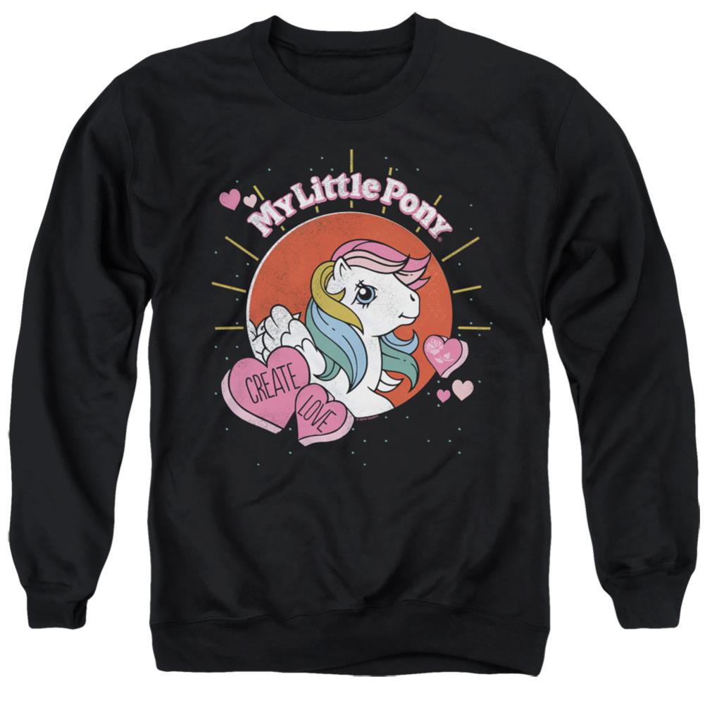 My Little Pony Create Love Men's Crewneck 50 50 Poly Long-Sleeve T-Shirt