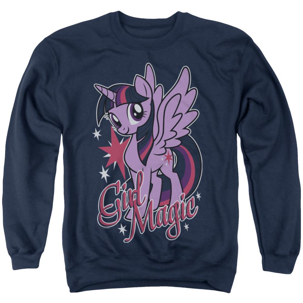My Little Pony Girl Magic Men's Crewneck 50 50 Poly Long-Sleeve T-Shirt
