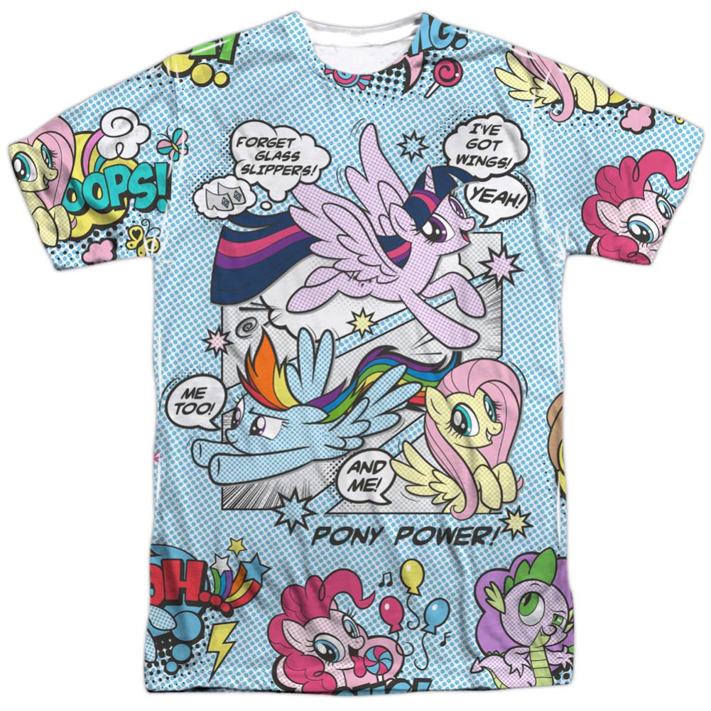 My Little Pony Pony Comic Men's Regular Fit Polyester Short-Sleeve T-Shirt